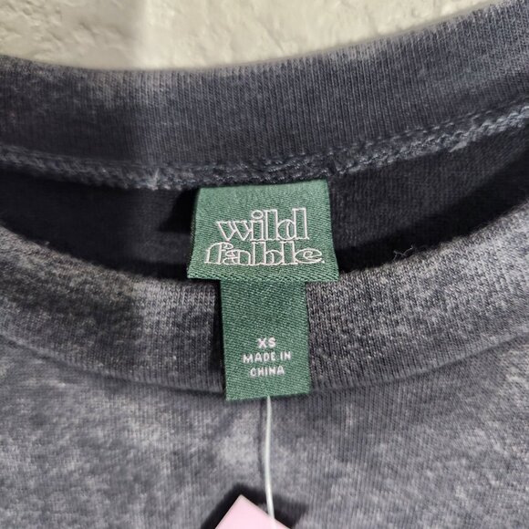 Wild Fable XS Washed Black Tiered Long-Sleeve Mini Dress - Picture 2 of 14